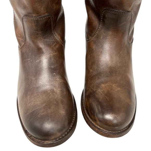 Frye Melissa Button Brown Leather Riding Boots Western Women’s 7 - Picture 3 of 13